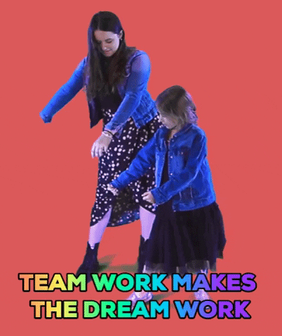 Teamwork Makes The Dream Work Mother Daughter Shimmying GIF