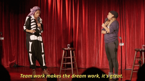 Teamwork Makes The Dream Work Phoebe Robinson GIF