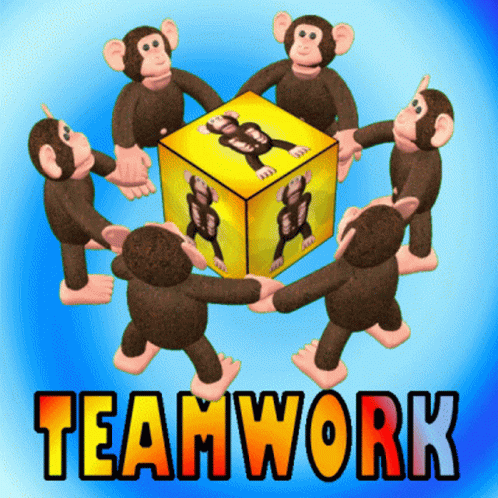 Teamwork Meme Monkey Business GIF