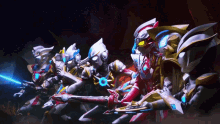 Teamwork Ultraman Hero Team Action Pose GIF