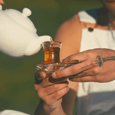 Teapot Water Pouring Shot Glass GIF