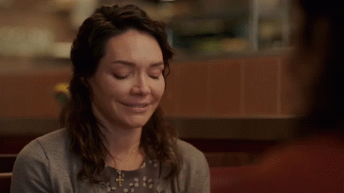 Katrina Lenk Holding Back Tears GIF