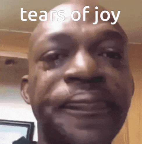 Tears Of Joy Crying Happy Man GIF