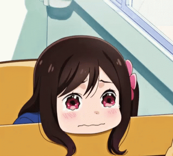 Teary-eyed Girl Anime Cry GIF
