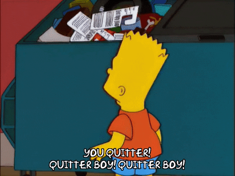 Teasing Quitter Boy Bart Simpson GIF