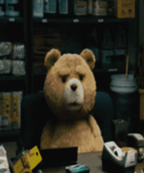Ted Bear Talking GIF