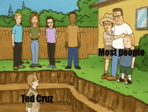 Ted Cruz on Basketball Court Calling Hoop a Ring