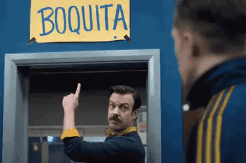 Ted Lasso Believe Sign Replaced With Boquita GIF