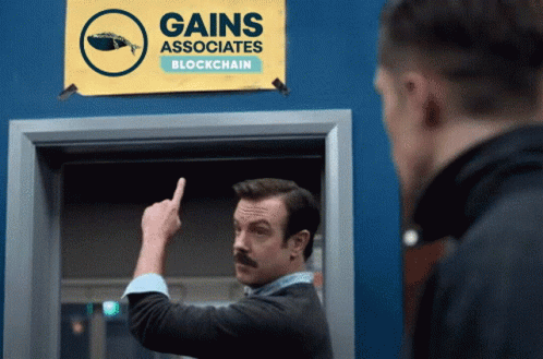 Ted Lasso Believe Sign Replaced With Gainis Associates GIF