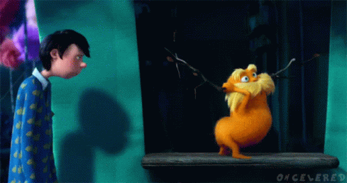 Ted Splashed Water To Lorax From The Onceler GIF