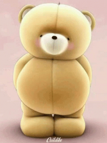 Teddy Bear White Daisy Flower GIF