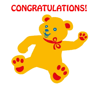 Teddy Bear Congratulations Card