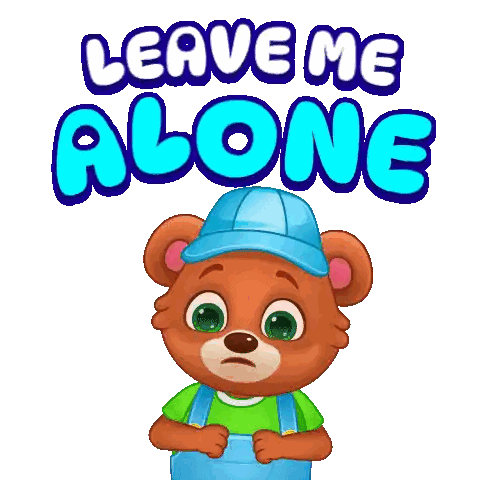 Teddy Bear Crossed Arms Leave Me Alone