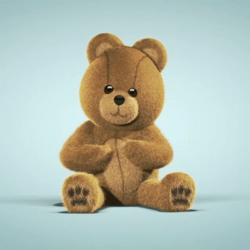 Teddy Bear Cute Hairmoji GIF