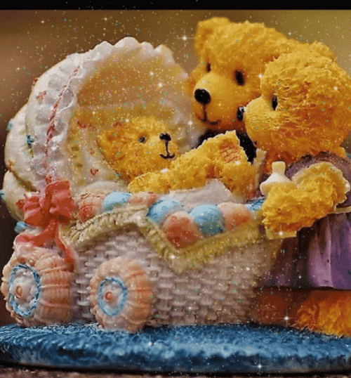 Teddy Bear Family HD GIF