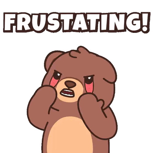 Teddy Bear Frustrated
