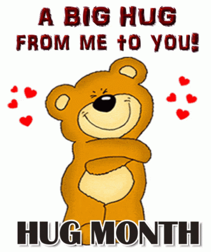 Teddy Bear Giving Big Hug GIF