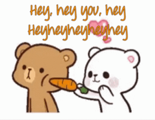 Teddy Bear Giving Carrot Hey Hey