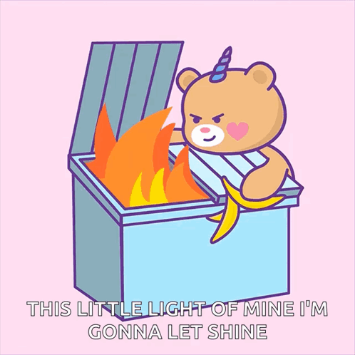 Teddy Bear Holding Banana Saying This Little Light
