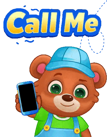 Teddy Bear Holding Call Me Phone