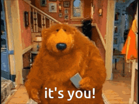 Teddy Bear Holding Cell Phone Saying It's You GIF