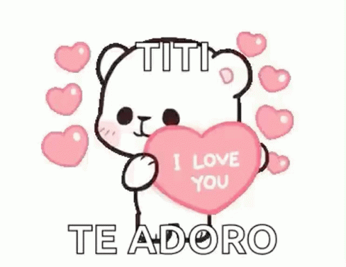 Teddy Bear Holding Heart Saying Happy Mother's Day Titi I Love You Te Adoro