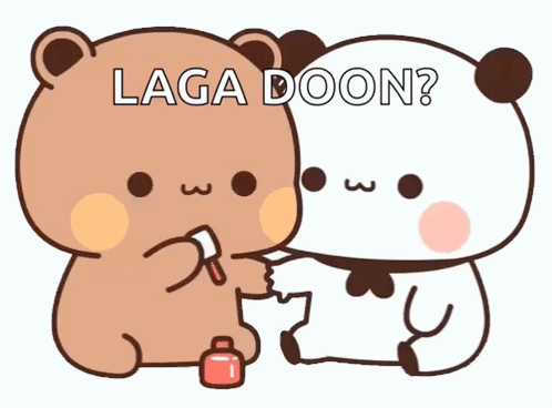 Teddy Bear Holding Nail Polish GIF