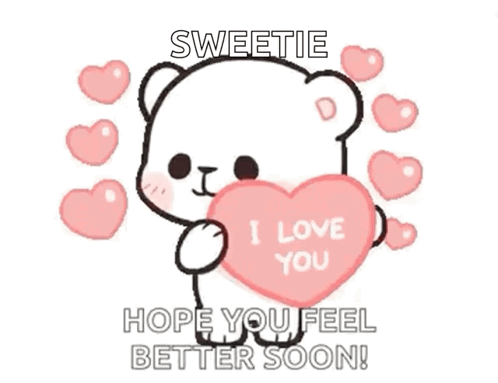 Teddy Bear Holding Pink Heart Saying I Love You