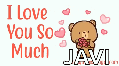Teddy Bear Holding Roses Saying I Love You So Much GIF