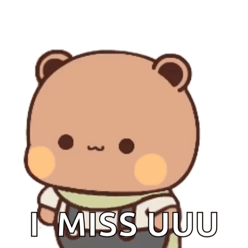 Teddy Bear Holding Scarf Saying I Miss U