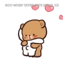 Teddy Bear Hugging Another Teddy Bear Heart Eyes