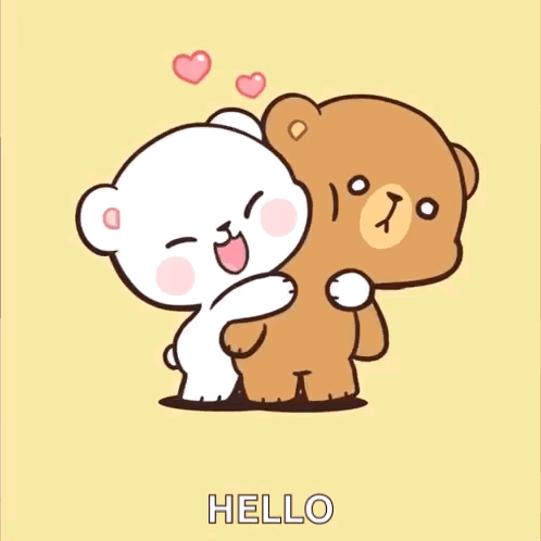 Teddy Bear Hugging Another Teddy Bear Saying Hello