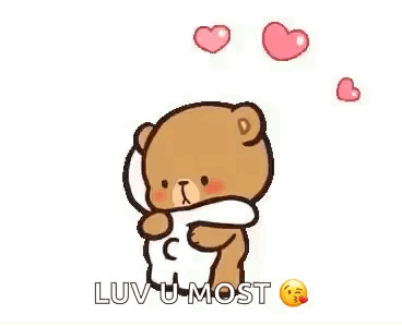 Teddy Bear Hugging Another With Hugs and Kisses