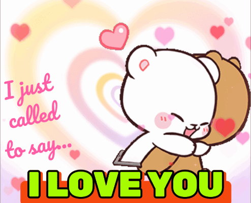 Teddy Bear Hugging Another With I Love You