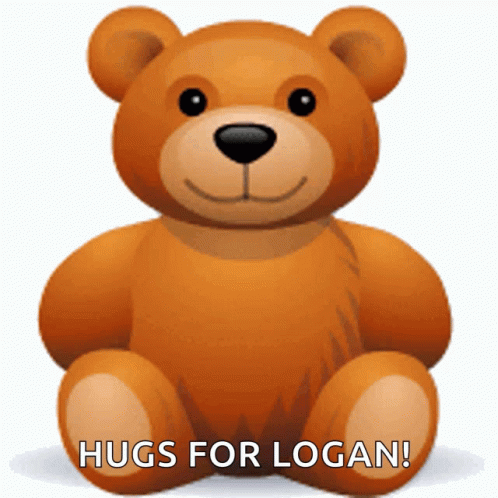 Teddy Bear Hugs For Logan GIF