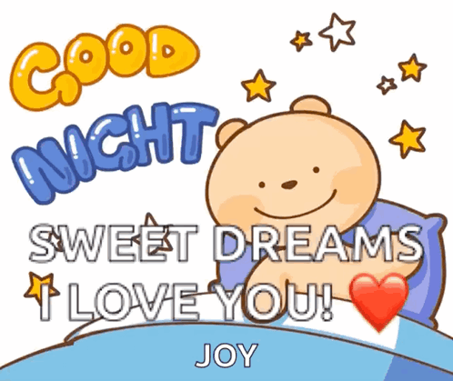 Teddy Bear in Bed Good Night
