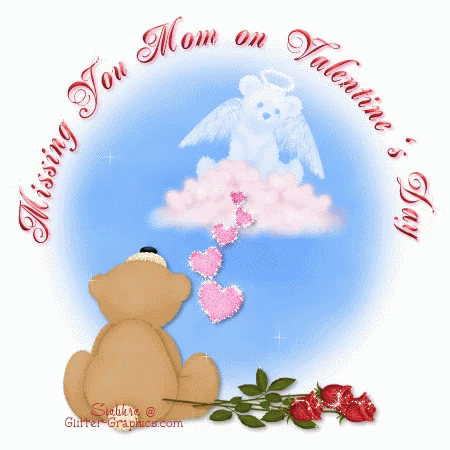 Teddy Bear in Front of Valentine Card