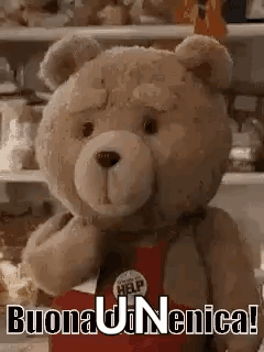 Teddy Bear In Red Apron GIF