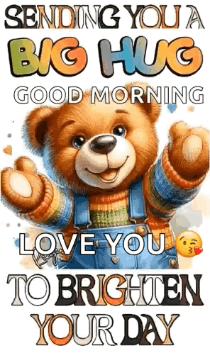 Teddy Bear in Sweater and Overalls Giving Thumbs Up