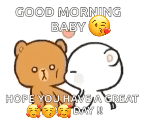 Teddy Bear Kissing Another Saying Good Morning
