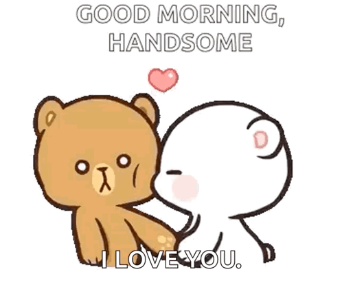 Teddy Bear Kissing Another with Heart