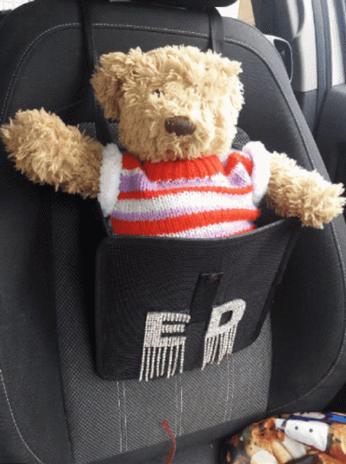 Teddy Bear On Baby Car Seat GIF