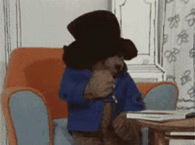Teddy Bear On Couch Im Done GIF