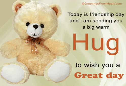 Teddy Bear on Friendship Day Card