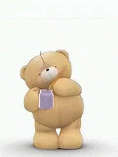 Teddy Bear Painting Corazon GIF