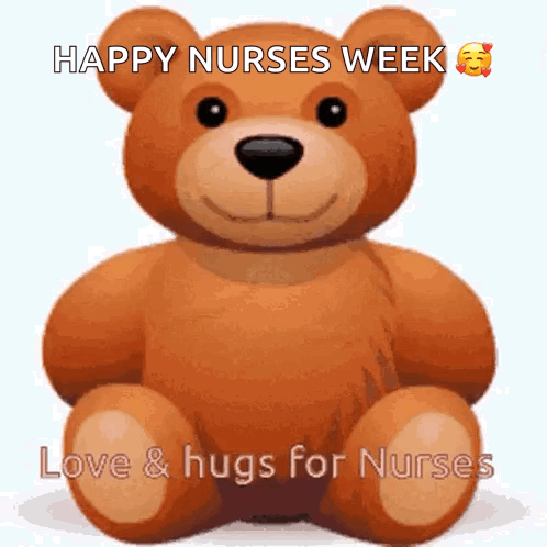 Teddy Bear Saying Happy Nurses Week GIF