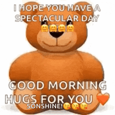 Teddy Bear Saying Have a Spectacular Day