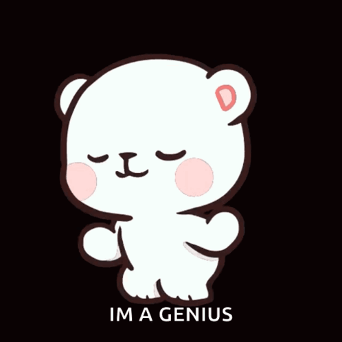 Teddy Bear Saying Im A Genius GIF