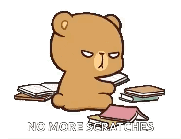 Teddy Bear Saying No More Scratches GIF