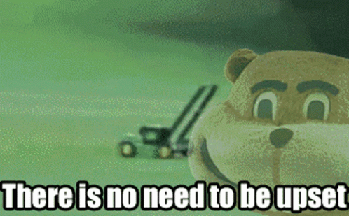 Teddy Bear Saying There Is No Need To Be Upset